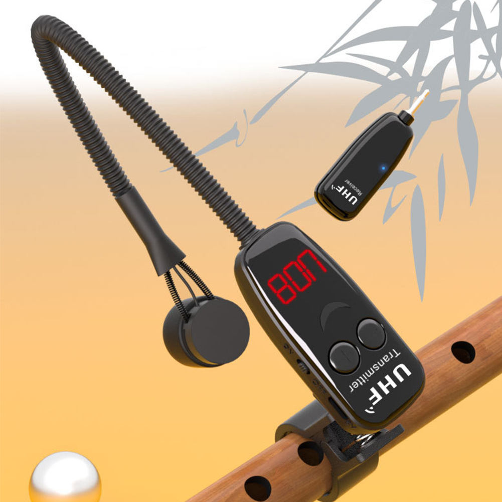 Musical Instrument Flute - UHF draadloze instrumentmicrofoonclip Draadloze ontvanger en