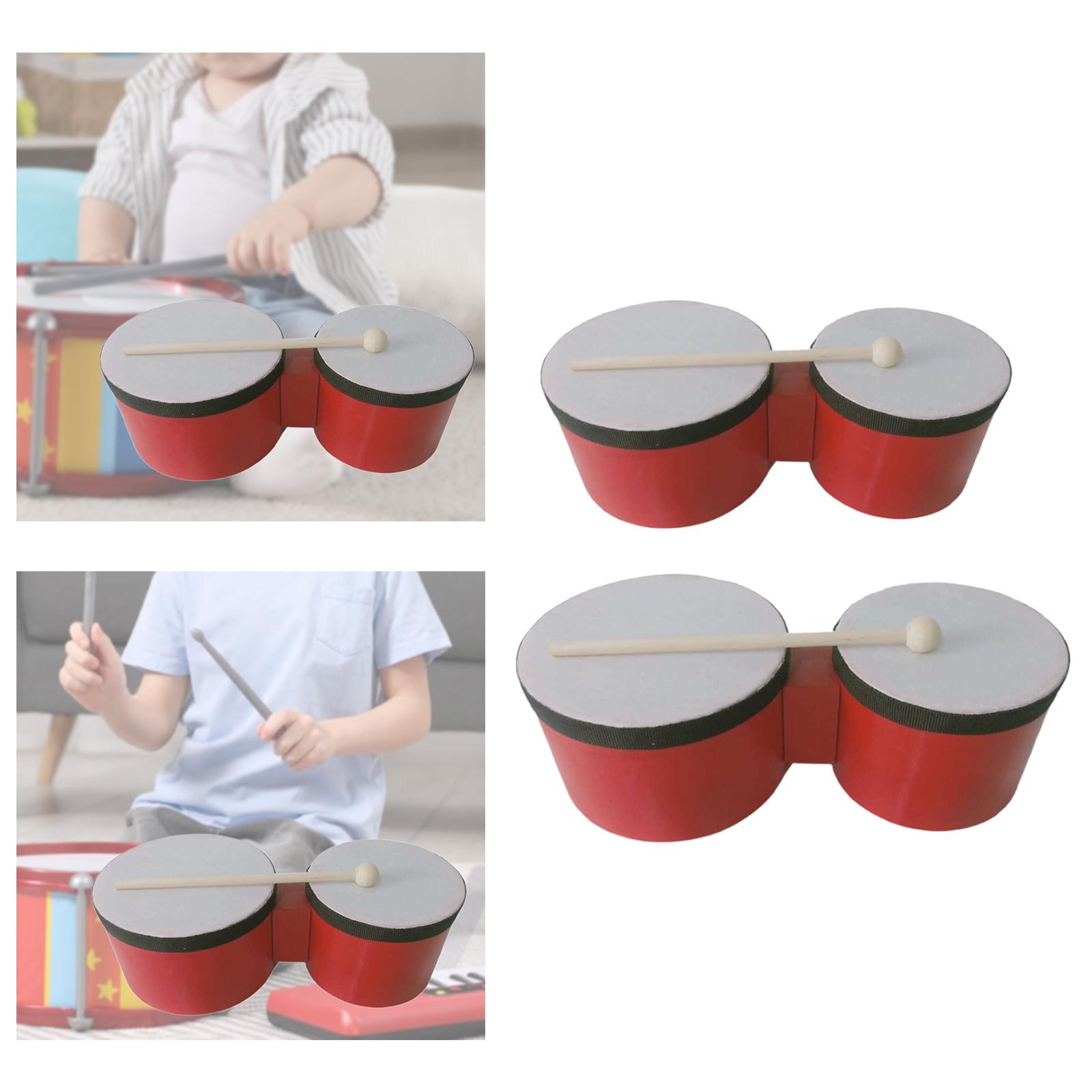 Bongo Drum Set - Bongo Drum Houten percussie-begeleidingsset Eenvoudig te