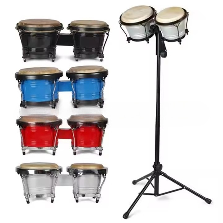 Bongo Drum Set - Professionele Bongo Tamboerijn met standaardset, drumset,