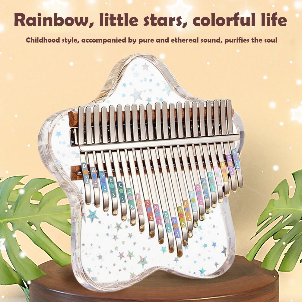Musical Instrument African - 21/17 toetsen draagbare vingerpiano kristalheldere Kalimba