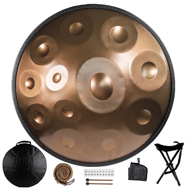 Musical Instrument Morocco - 440/432Hz Handpan Drum, 9/10/12/14 noten, 22