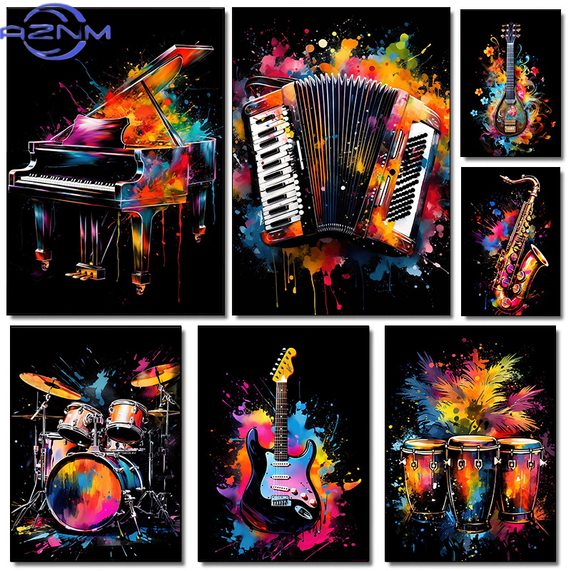 Picture Of Musical Instrument - Klassieke mode-instrumenten Piano Gitaar Muziek Festival