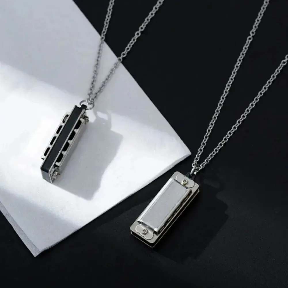 Musical Instrument That You Blow Into - Mini mondharmonica ketting mannen en vrouwen