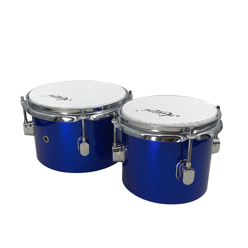 Bongo Drum Set - Blauwe Kleur Op Maat Gemaakt 6/8