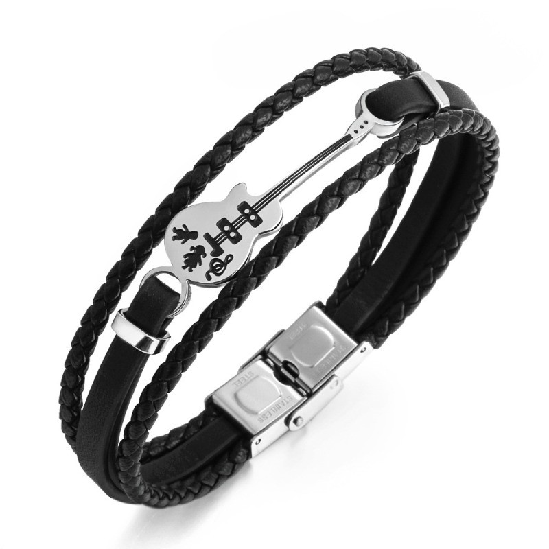 Musical Instrument All - Modetrend Klassiek Uniek Lederen Gitaararmband Mannen
