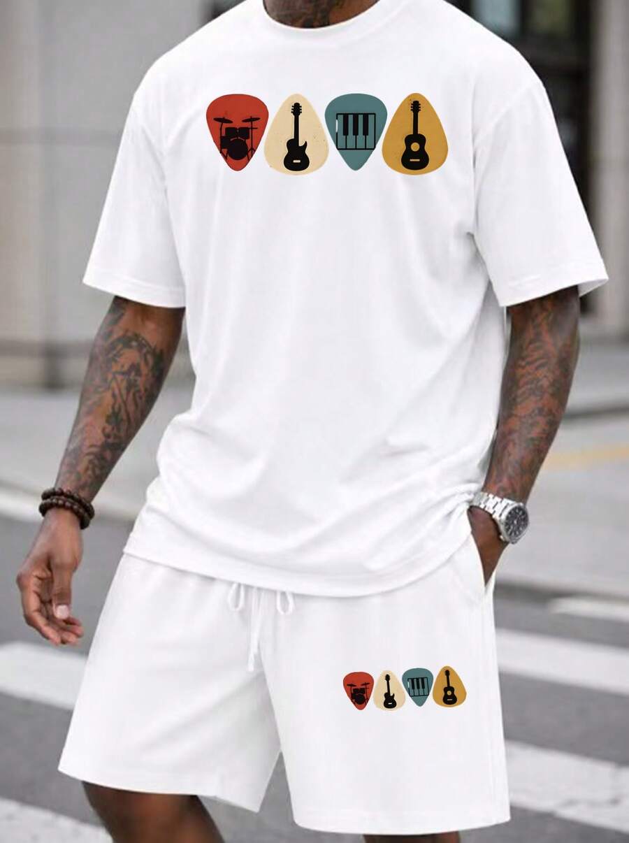 Musical Instrument ____ - Heren 2-delige oversized T-shirt en shorts