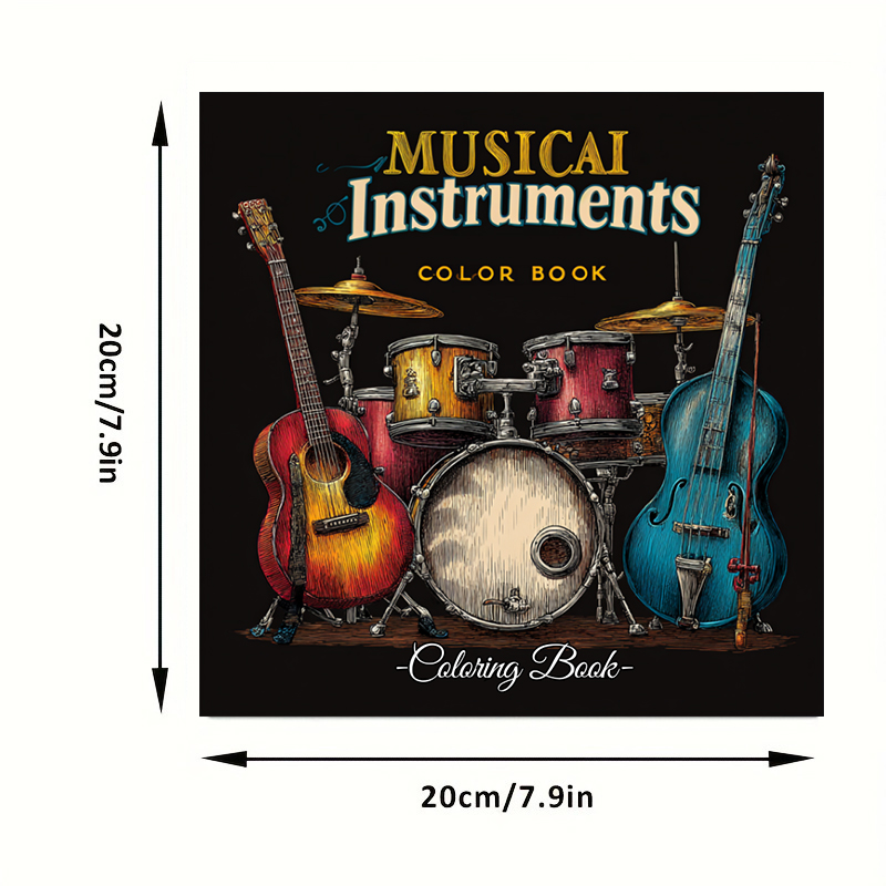 28-pagina's muziekinstrument k - Musical Instrument Coloring Pages recensie en prijs