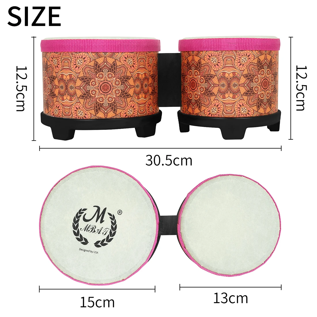 Draagbare 5+6 inch Bongos Drum - Bongo Drum Set recensie en prijs