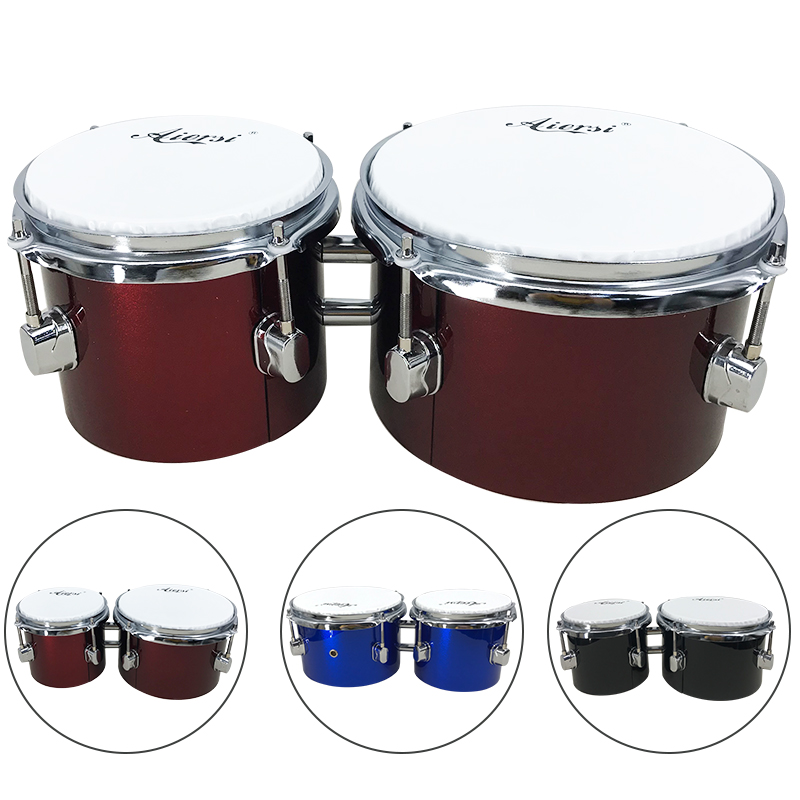Blauwe Kleur Op Maat Gemaakt 6 - Bongo Drum Set recensie en prijs